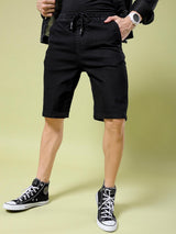 Men's Slim Fit Solid Mid Rise Shorts