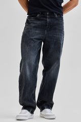 Men's Charcoal Grey Loose Fit Jeans