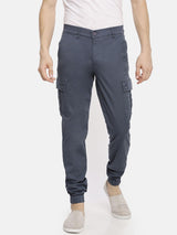 Men's Slim Fit Solid Mid Rise Cuffed Jogger
