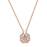 Women's Magnetic Heart Clover Pendant Necklace