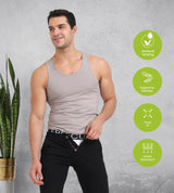 Men's Multicolor Solid Sleeveless Vest - Pack of 3