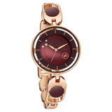Women's Fashion Brown Round Dial Watch - 6237WM01F