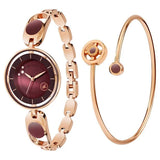 Women's Fashion Brown Round Dial Watch - 6237WM01F