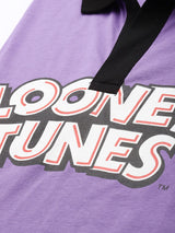 Men's Boxy Looney Tunes Printed Polo Collar Tshirt