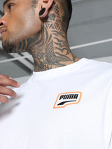 Mens White Casual Regular Half Sleeves Tshirt