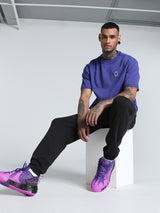 Mens Blue Sports Regular Half Sleeves Tshirt