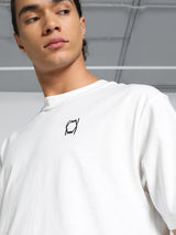 Mens White Sports Regular Half Sleeves Tshirt