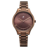 Women's Fashion Brown Round Dial Watch - 6296QM01