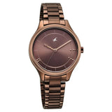 Women's Fashion Brown Round Dial Watch - 6296QM01