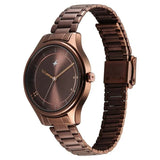 Women's Fashion Brown Round Dial Watch - 6296QM01