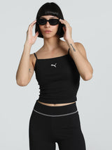 Womens Black Casual Solid Sleeveless Top