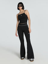 Womens Black Casual Solid Sleeveless Top