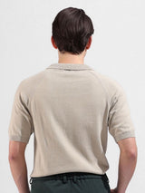 Men's Slim Fit Textured Polo Collar Tshirt