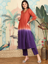 Women's Multicolor Cotton Kurta Set