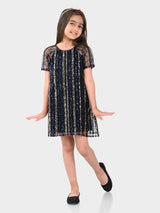 Girls Multicolor Casual Regular Fit Half Sleeves Dress