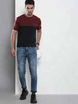 Men's Carrot Fit Solid Mid Rise Stretchable Jeans