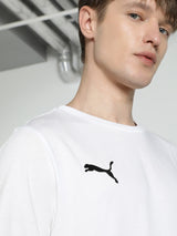 Mens White Sports Regular Half Sleeves Tshirt