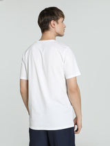 Mens White Sports Regular Half Sleeves Tshirt