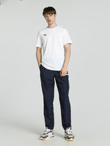 Mens White Sports Regular Half Sleeves Tshirt