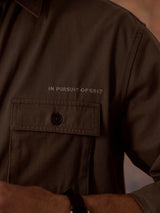 Men's Brown Casual Relaxed Fit Solid Full Sleeves Shirt