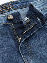 Men's Slim Fit Solid Mid Rise Stretchable Jeans