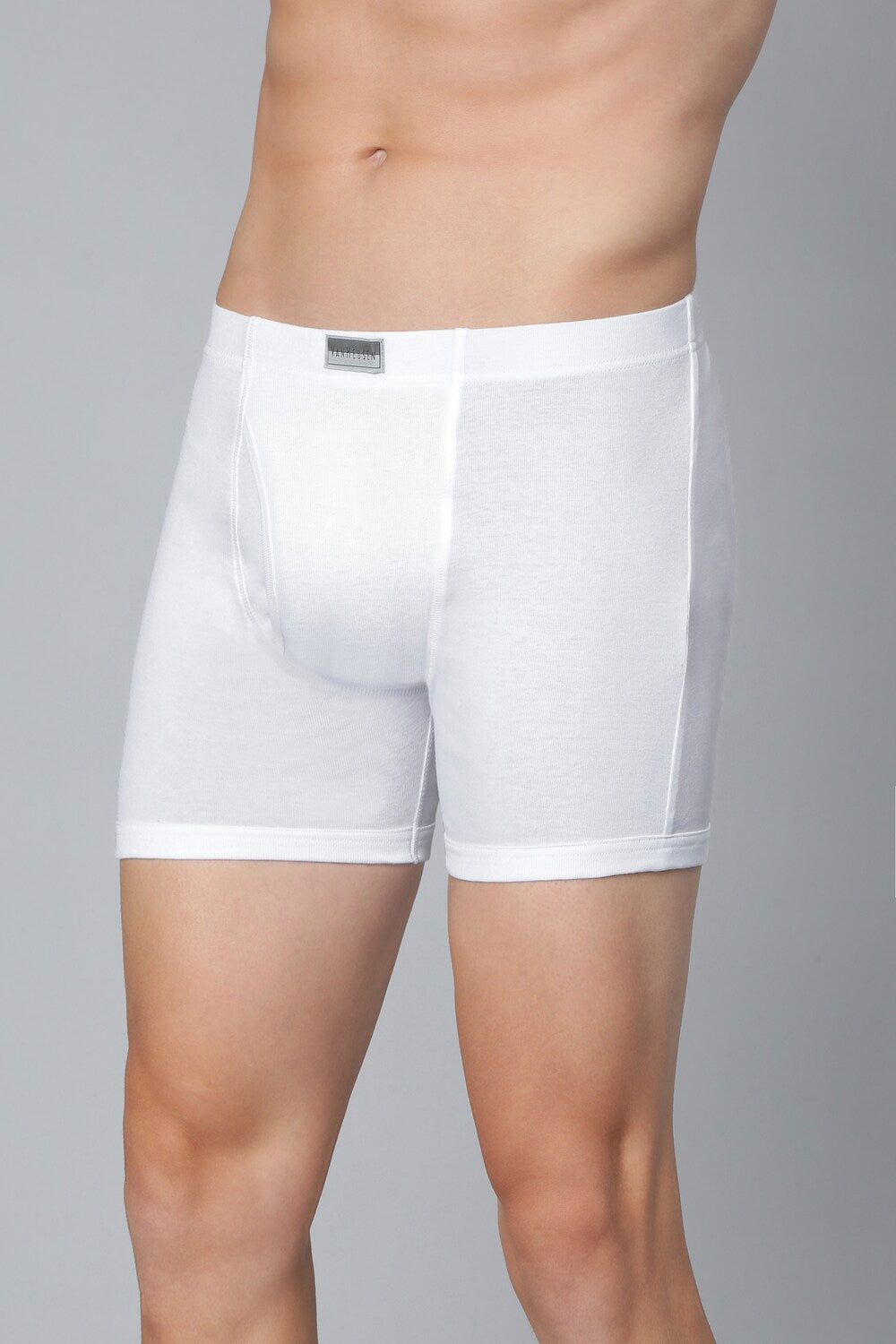 Men's White Solid Regular Fit Boxer Brief - Pack of 1