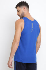 Men's Blue Sport Regular Fit Super Soft All Day Comfort Graphic Print Vest - Pack of 1