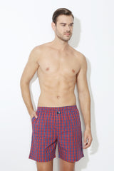 Men's Assorted Checkered Regular Fit Boxer Shorts - Pack of 2