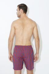 Men's Assorted Checkered Regular Fit Boxer Shorts - Pack of 2