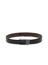 Men's Black Casual Solid Leather Belt