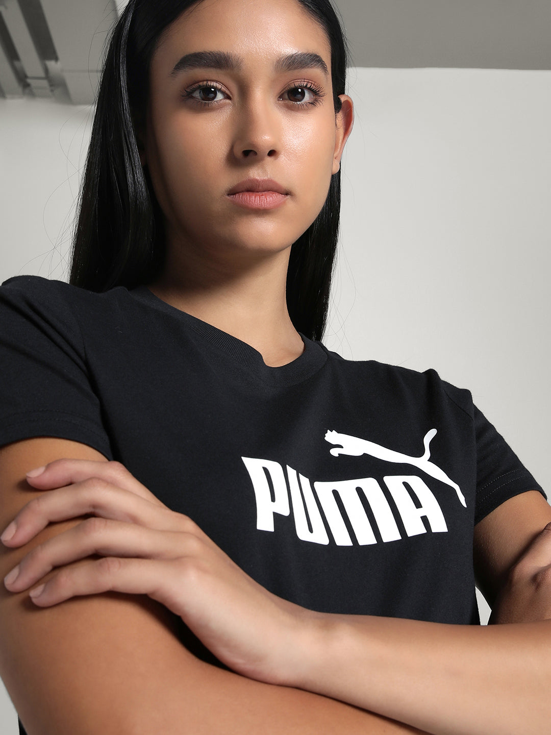 Womens Black Casual Regular Half Sleeves Tshirt