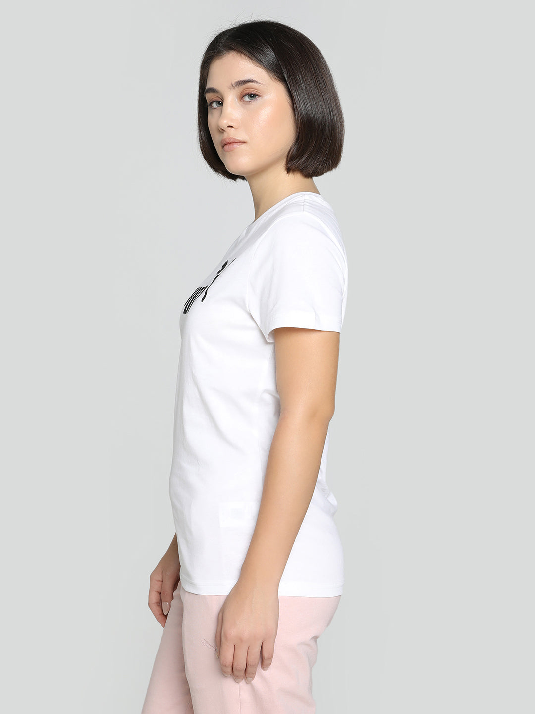 Womens White Casual Regular Half Sleeves Tshirt