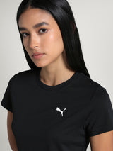 Womens Black Casual Regular Half Sleeves Tshirt