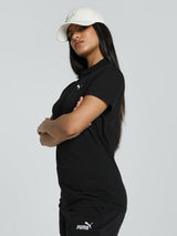 Womens Black Casual Regular Half Sleeves Tshirt