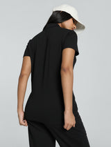 Womens Black Casual Regular Half Sleeves Tshirt