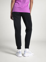 Womens Black Casual Regular Solid Track Pant