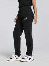 Women Black Casual Regular Solid Track Pant
