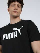 Mens Black Casual Regular Half Sleeves Tshirt