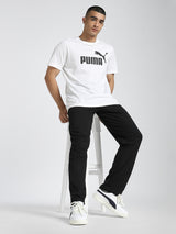 Mens White Casual Regular Half Sleeves Tshirt