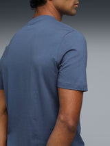 Mens Blue Casual Regular Half Sleeves Tshirt