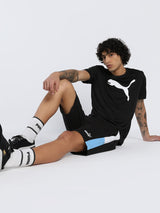 Mens Black Casual Regular Half Sleeves Tshirt