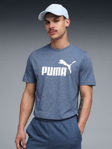 Mens Blue Casual Regular Half Sleeves Tshirt