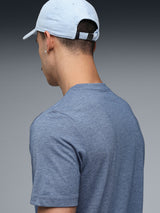 Mens Blue Casual Regular Half Sleeves Tshirt