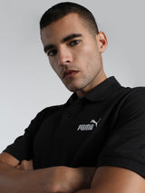 Mens Black Casual Regular Tshirt