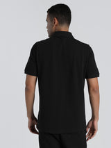 Mens Black Casual Regular Tshirt