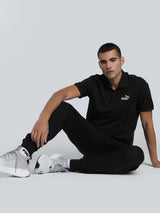 Mens Black Casual Regular Tshirt