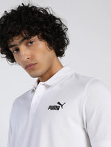 Mens White Casual Regular Tshirt