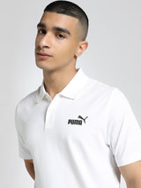Mens White Casual Regular Tshirt