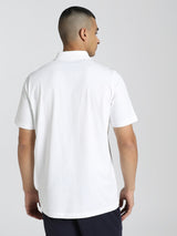 Mens White Casual Regular Tshirt