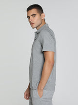 Mens Grey Casual Regular Tshirt